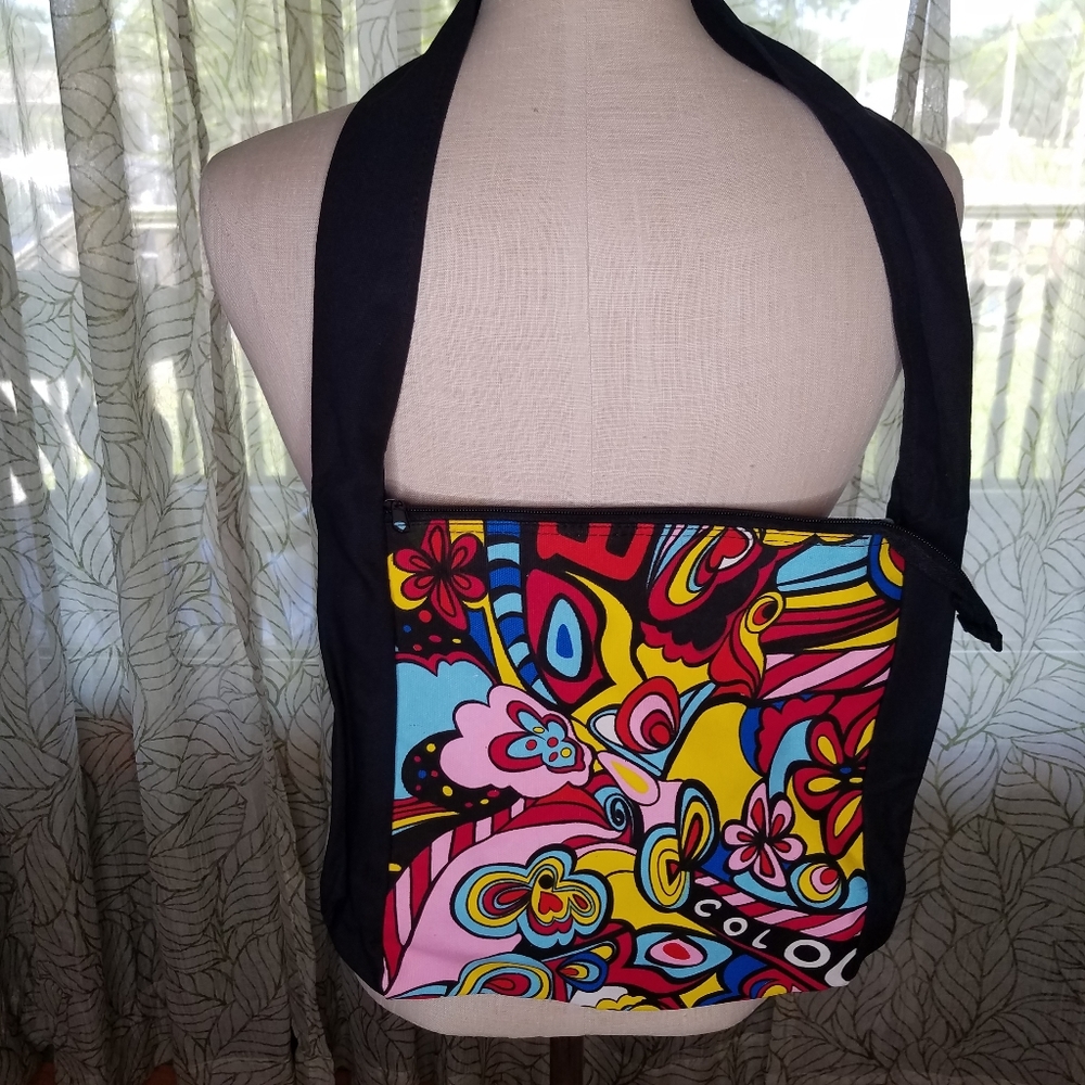 Awakening Psychedelic Purse Messenger Bag Tote Hippie Retro kaleidoscopic Color